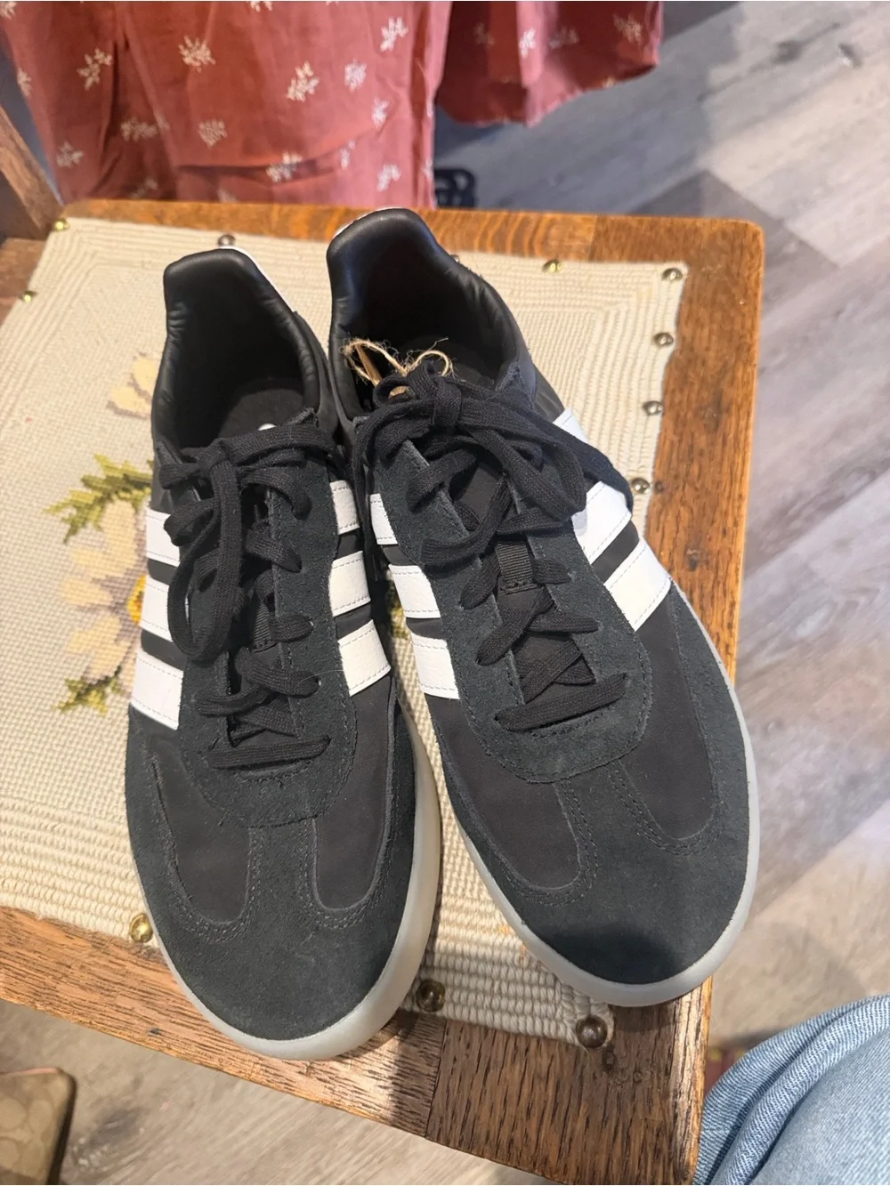 adidas Women's Black and White Athletic Sneakers